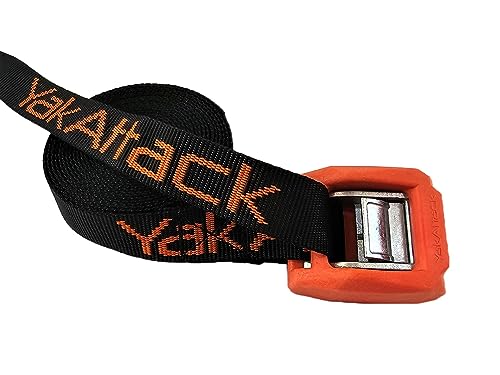 15 ft Cam Strap Webbing Pack for Kayaks & Outdoor Gear - Black and Orange