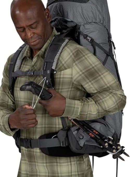 Osprey Aether Pro 75L Men's Backpacking Backpack, Silver Lining, L/XL