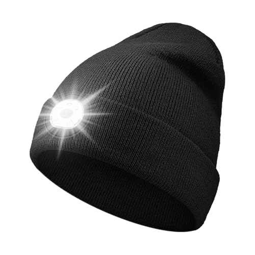 TOUCH TWO¢ç Beanie with Light, 5 LED Beanie Type-C Charge Suitable for Running Hiking Walking and Working, Gifts for Men Women