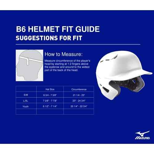 Mizuno Youth B6 Baseball Batting Helmet