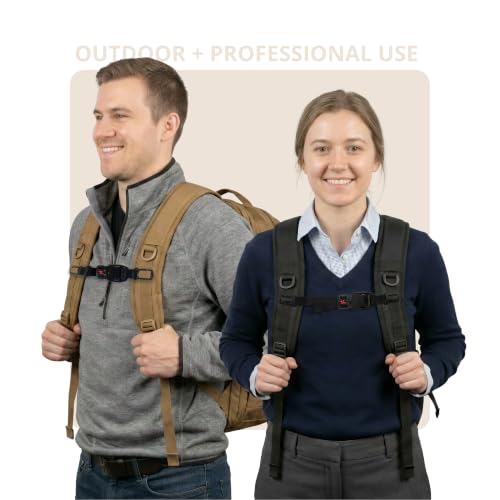 Black Magnetic Quick-Release Sternum Strap for Backpack with FIDLOCK Link - 8TIMBER