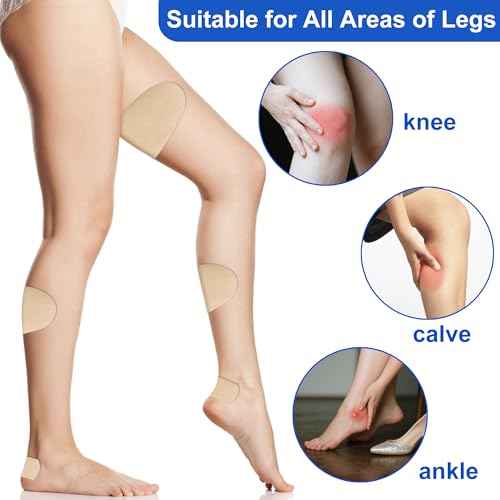 Legs & Thigh Anti Friction Patches, Ultra-Thin Inner Thigh Anti Chafing Tape, Disposable & Invisible & Breathable & Sweat-Resistant Rub Protection Stickers for Women Girls 10 Packs