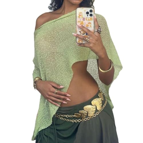 Bocymolay Women Sheer Poncho Shrug Bolero Lightweight Knit Top Summer Cover Up Pullover Shrugs Shawl Sweater