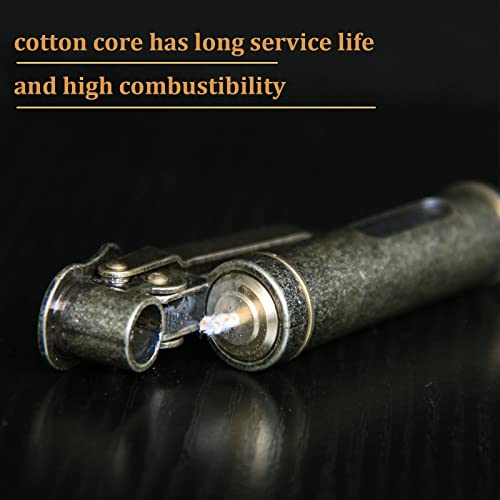 Kerosene Trench Lighter Vintage Metal Portable Refillable Lighter Bronze
