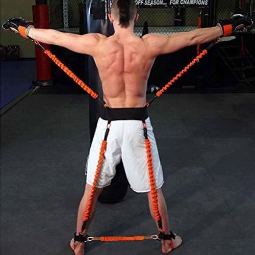 Exercise Boxing Resistance Bands Leg Strength Training Home Workout Equipment Bounce, Explosive Power Training for MMA, Bounce,etc Indoor and Outdoor Fitness Training, Set of 12
