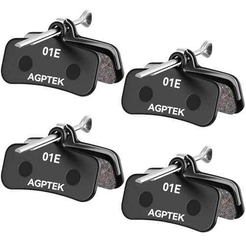 AGPTEK Bike Brake Pads, High-Performance Bicycle Brake Pad, 4 Pairs Mountain Bike Pad for Shimano/Tektro/TRP, Work Ebike/Mountain & Road Bike