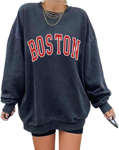Women's Oversized Crewneck Sweatshirt - Navy Large / 32# Casual Loungewear