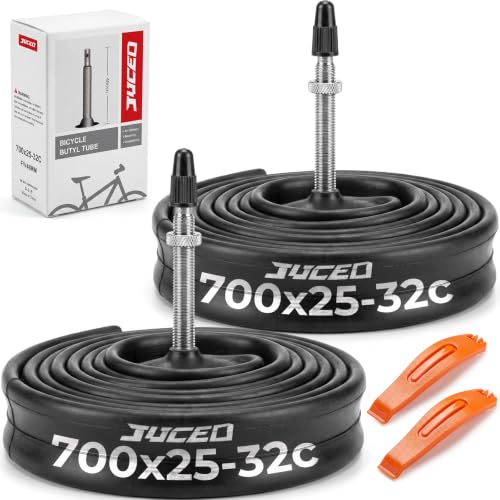 700x25-32c Bike Inner Tubes 2 Pack with Presta Valve for Road Bikes
