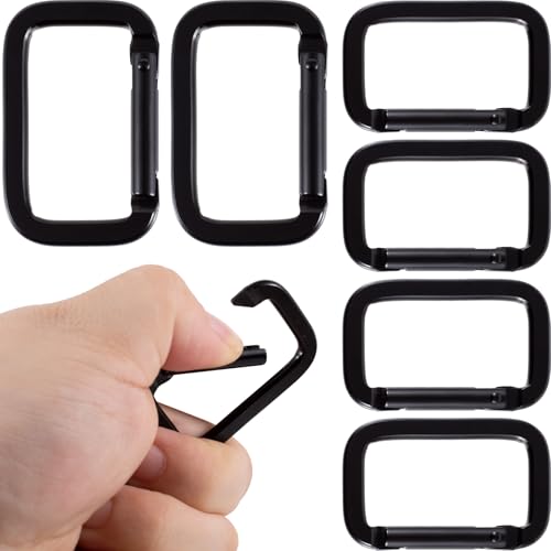 6 Pcs Key Chain Rings, Carabiner for Keys, Mini Carabiner Clip, Carabiner Keychain for Camping, Hiking Fishing Dog Tag, Purse (1.93''¡¿1.22'')
