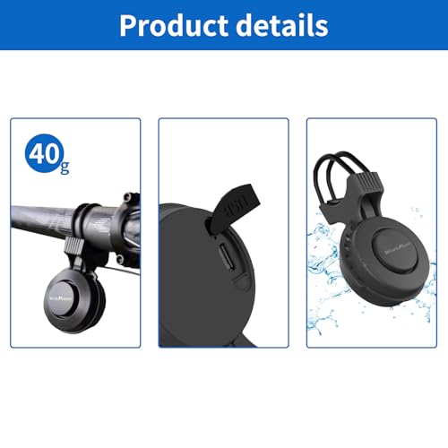 YOUNGFLY Electric Bike Horn Bicycle Bell, 120db Electronic Bicycle Horn with USB Waterproof Plug 4 Sound Modes, for Kids Boys Adults Mountain Bike Accessories