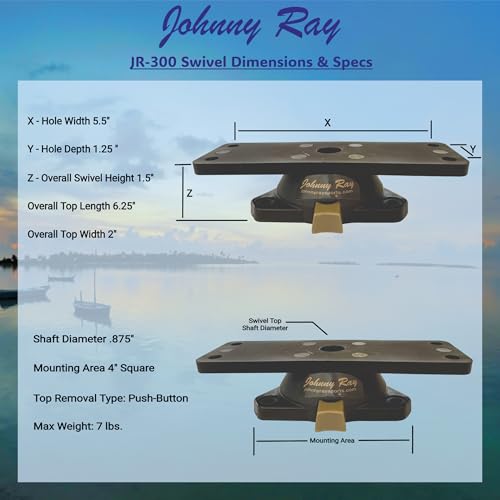 JR-300 Fish Finder Mount with Quick-Release and 360° Swivel - Marine Electronics Bracket