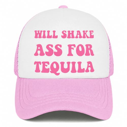 Funny Pink Trucker Hats for Women and Men - One Size / 15 Pink