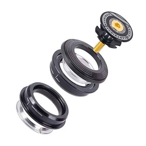 SYCOOVEN Mountain Bike 4444S Headset 44mm 1-1/8" Bike Headset Spacer, Aluminium Alloy Bicycle Headset Kit, Bearing Semi Integrated Straight Tube Fork Internal