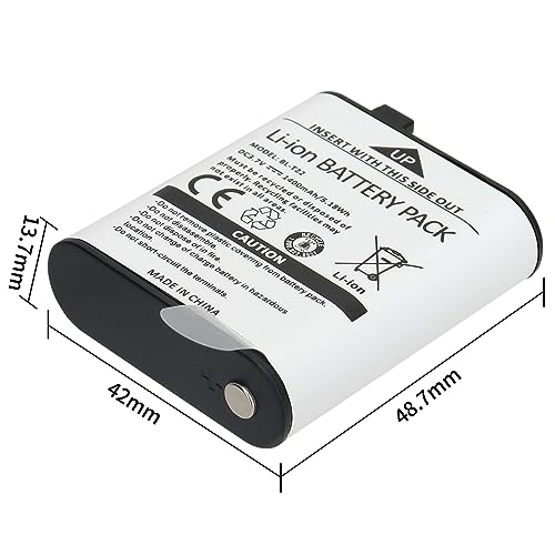 BOAOFENG F22 MP25 Battery Walkie Talkies BL-T22 Original Li-ion Battery 3.7V 1400mAh Compatible F22 MP25 Two Way Radio (2 Pack)