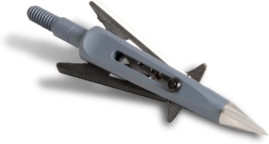 New Archery Products Killzone 2 Blade Rear-Deploying Bow Hunting Mechanical Broadheads with 2" Cutting Diameter & Spring-Clip Design - 3 Pack