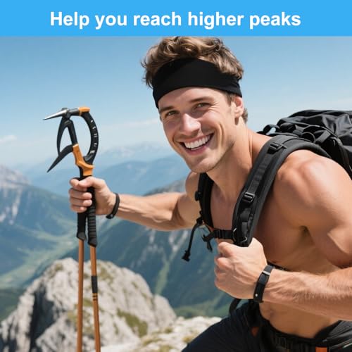 8 PCS Men's Sports Headbands & Sweat Bands, Made of Elastic and Cooling Fabric, Ideal Headbands for Men and Women's Running, Cycling, and Other Indoor and Outdoor Fitness Workouts