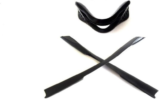 Galaxy Nose Pad + Ear Socks Rubber Kits For Oakley M2 Frame Sunglasses Black Color