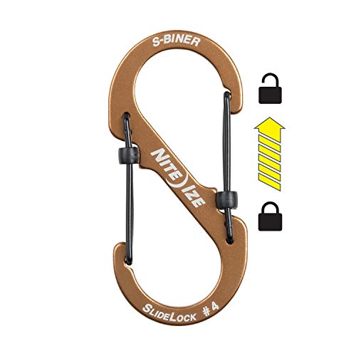 Lockable Aluminum Dual Carabiner Keychain with Stainless Steel Gates