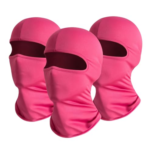 Pink One Size Balaclava Ski Mask for Women & Men Full Face Cover UV Sun Protection