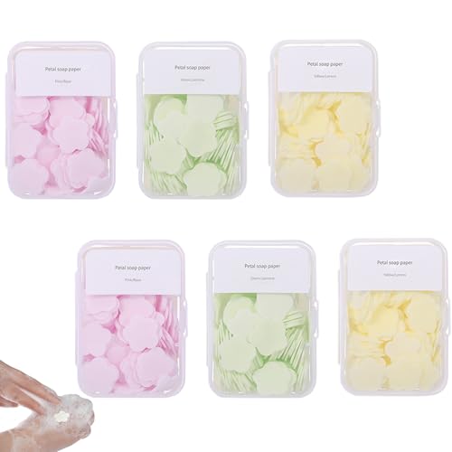 600PCS Portable Mini Soap Sheets ? Scented Disposable Hand Washing Paper, Travel-Friendly & Water-Soluble Soap for Camping, Hiking & Outdoor Use