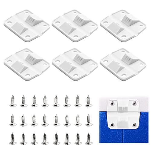 Coolers Replacement Hinges，6 pcs Replacement Hinge, 24 Screws,Compatible with Coleman Coolers 5253 6262 6270 Cooler Hinges Replacement