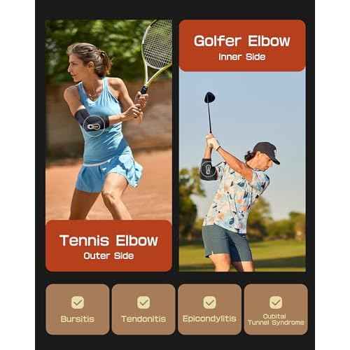 Elbow Brace Support - Elbow Compression Sleeve with Gel Pad for Tennis/Golfer's Elbow Pain Relief, Arthritis, Bursitis, Tendonitis & Muscle Strain (Left Hand)