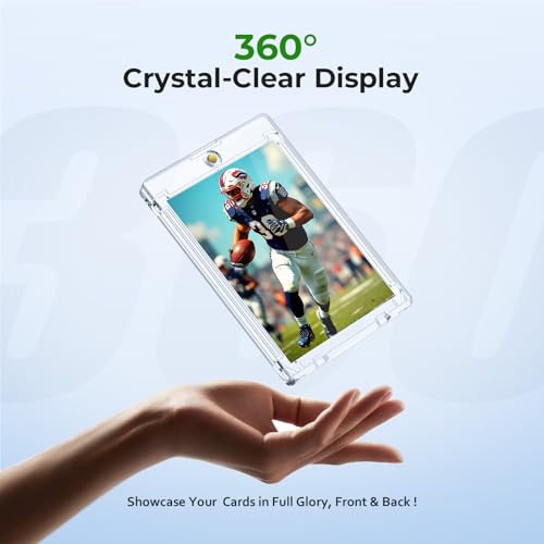 102 Pack Slim Magnetic Card Holders with One-Touch Closure - Crystal Clear Acrylic