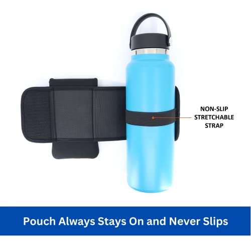 Magnetic Water Bottle Sleeve with Pocket for Gym, Fits 18oz & 40oz Bottles