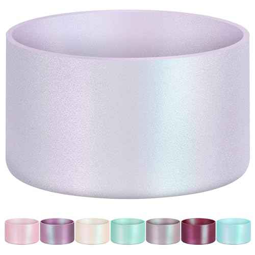 Vmini Silicone Boot with Dreamy Gradient for Stanley Quencher 40/30/20 oz Tumbler & IceFlow 30/20oz, Metallic Luster Cup Sleeve for 12-24oz Water Bottles, Cup Accessories for Stanley Bottom Protector