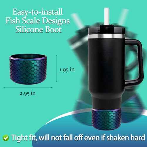 Chameleon Gradient Silicone Boots for 12-24oz Hydroflask Owala Tumblers, Anti-Slip Cup Bottom Protector Boot for Stanley Cup Accessories