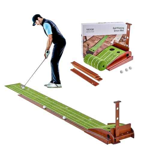 VEVOR Golf Putting Mat, Putting Green Indoor, Putting Matt for Indoors, Sports Spin n Putt Golf Game, Perfect Practice Putting Mat, Golf Putting Mats Practice Auto-Ball Return