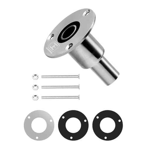 OCEANBROAD Stainless Steel 316 Thru Hull Exhaust, Fitting 22mm/24mm Hose Pipe Marine Exhaust Port for Webasto, Planar, Eberspacher, Chinese Diesel Parking heaters, with Bolts and Nuts