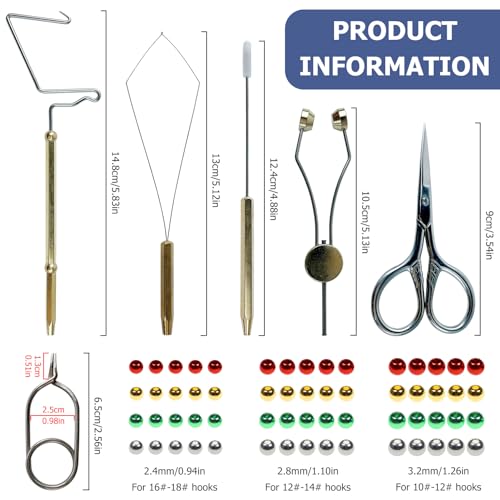 149-Piece Fly Tying Kit with Tools and Materials for Fly Fishing - Portable Carry Bag
