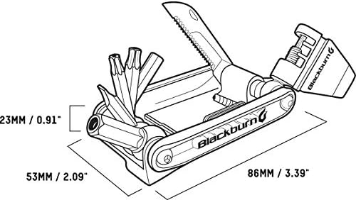 Blackburn Wayside 19 Function Bike Multi-Tool (Outpost Pewter, One Size)
