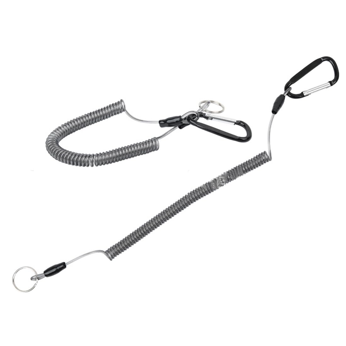 Antcher 6-Piece Multicolor Retractable Fishing Lanyards with Carabiner and Split Ring for Fishing, Hiking, Hunting