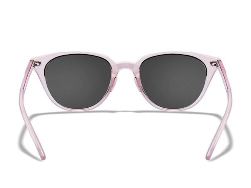 ROKA Lola Ultra Light Retro-Inspried Cateye Sunglasses - Crystal Rose Frames - Dark Carbon Polarized Lens