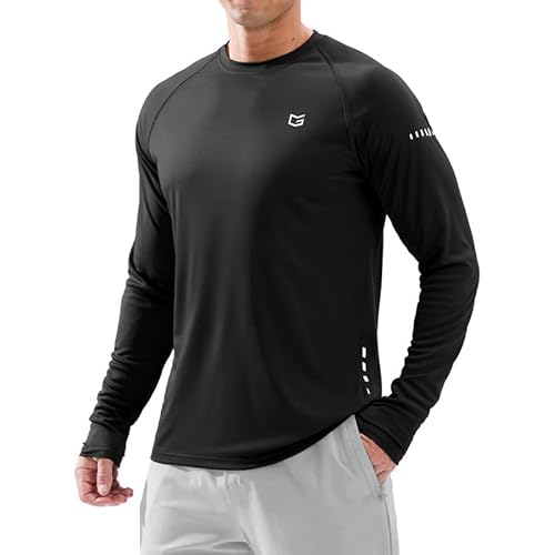 Men's Sun Protection Long Sleeve Shirts UPF 50+ Rash Guard for Men SPF UV Fishing Hiking Running Workout Athletic Shirt