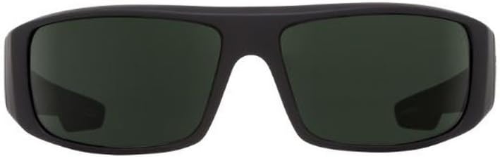 Spy Logan Sunglasses Matte Black With Happy Gray Green Polarized Lens