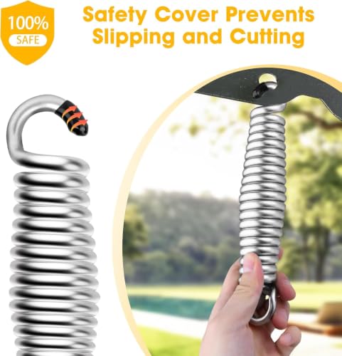 8-Inch Stainless Steel Porch Swing Springs - Heavy Duty Hammock Support (2 Pack)