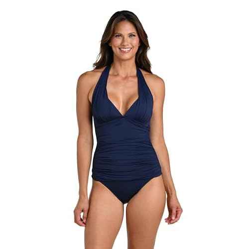 La Blanca Womens Island Goddess Halter Tankini Swimsuit Top