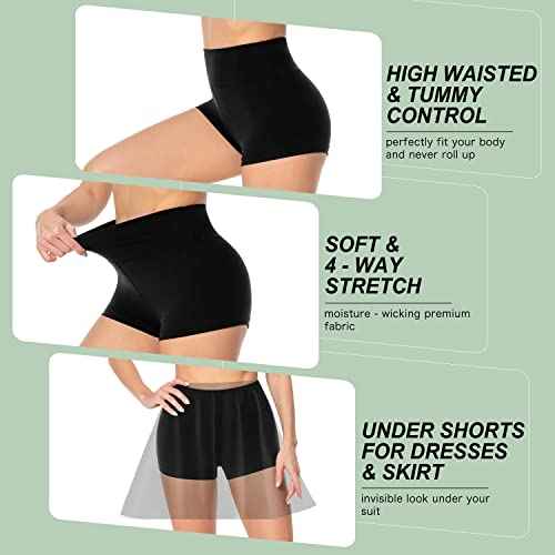 Women's 3"/5" High Waisted Biker Shorts - Spandex Yoga, Workout, Cycling, Volleyball, Dance | Athletic Booty Shorts