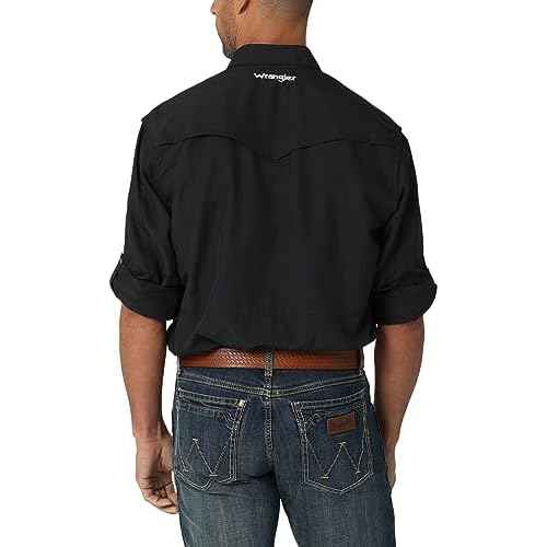 Wrangler 112323744 Mens Black Performance Shirt