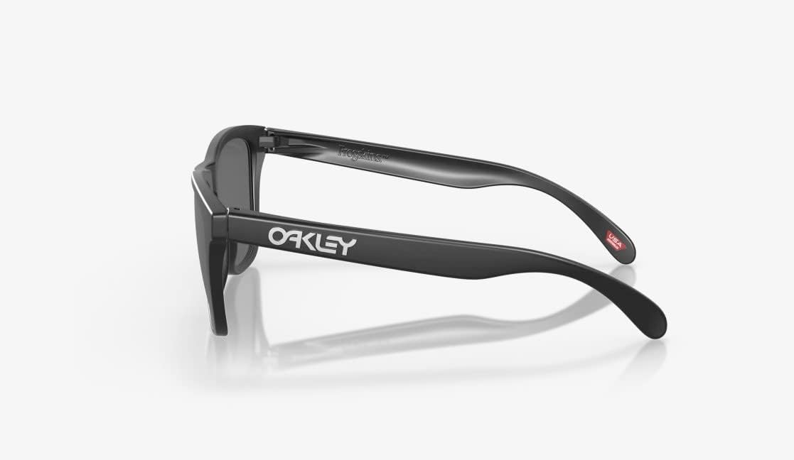 Oakley Frogskins Sunglasses Men's Polarized Lifestyle Authentic Eyewear - Matte Black/Black Iridium/One Size Fits All
