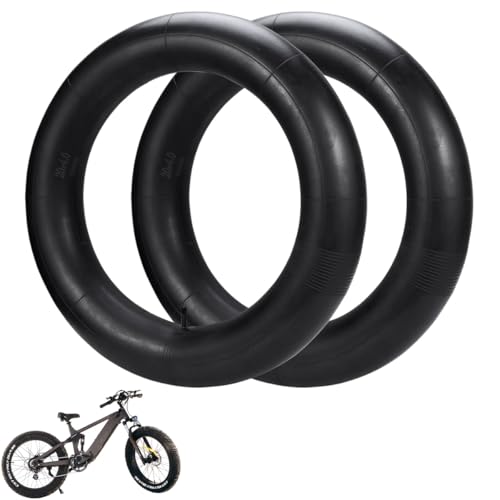 20x4.0 Fat Bike Tubes(2-Pack) with AV35 Schrader Valve - Ideal for Fat Tire Electric Bikes and Mountain Bicycles(Includes 2 Tire Levers)