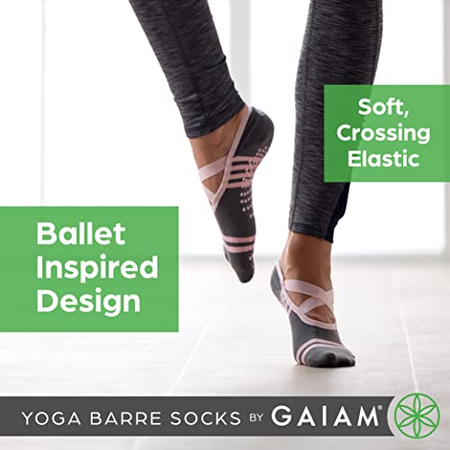 Yoga Socks with Grip - Classic Midnight Black Grey 3-Pack