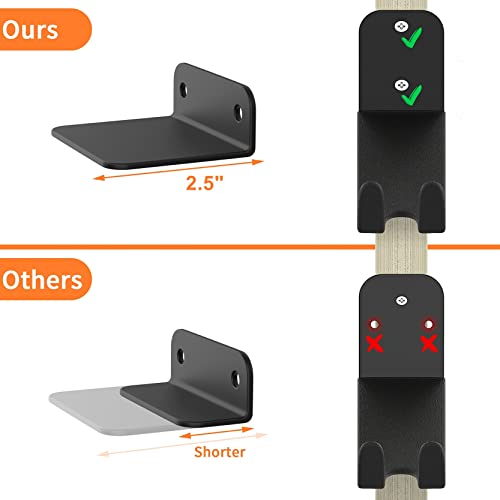 Heavy Duty Bike Pedal Wall Mount Hanger 3-Pack - Black Wall Bike Rack