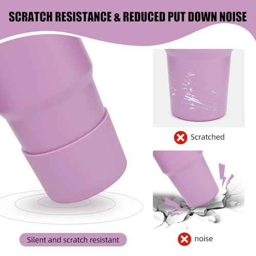 Boot for 14 oz Stanley Cups, Silicone Boot for Stanley Quencher 14 Ounces, Bottom Protector Accessory for 14oz Stanley's Tumbler (Rose Quartz, 14 Ounces)