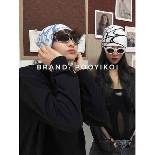 Pooyikoi Y2K Gothic Spider Pattern Wool Acrylic Knitted Hat Women Beanie Winter Warm Beanies Men Casual Skullies Outdoor