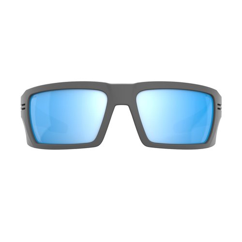 SPY+ - REBAR SE ANSI, Matte Gray, Happy Boost Polar Ice Blue Mirror, Medium-Large, Sunglasses, Unisex, Adult