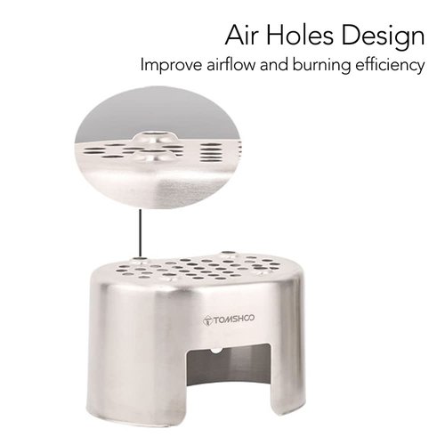 HUIOP Portable Stove, Stainless Steel Canteen Cup Stand for Wood Burning, Outdoor Camping Hiking Picnic BBQ